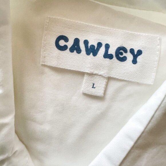 Cowley White Cotton Lagenlook Relaxed Fit Shirt Dress L - Picture 6 of 6